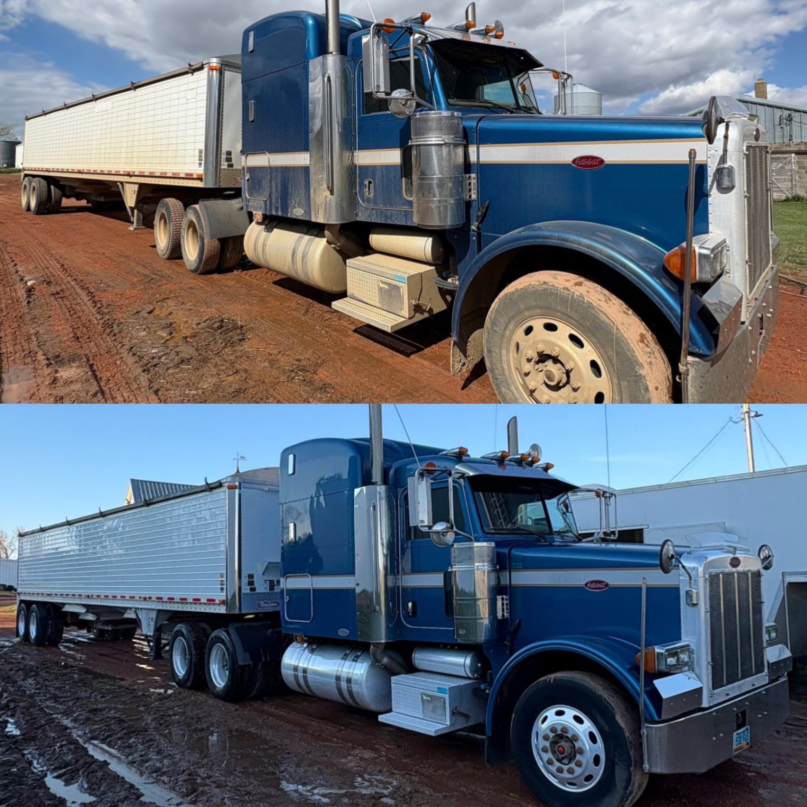 Peterbilt 379 & Grain Trailer — Before & After